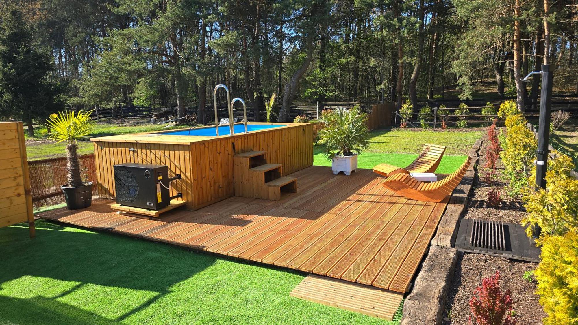 Vip Village Las Woda Rower - Podgrzewany Basen, Balia, Sauna Miedzierza Ngoại thất bức ảnh